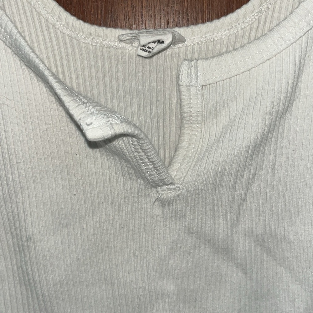 White Ribbed Tank Top - Picture 4 of 4